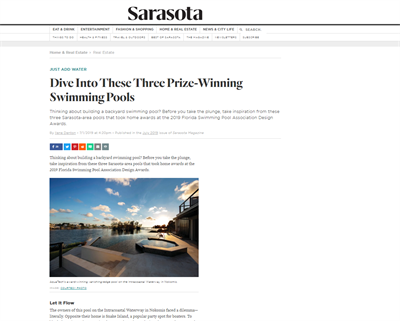 Sarasota Mag: Dive Into These Three Prize-Winning Swimming Pools