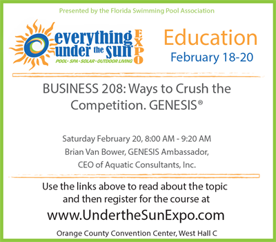 Brian Van Bower, GENESIS Ambassador, CEO of Aquatic Consultants, Inc.